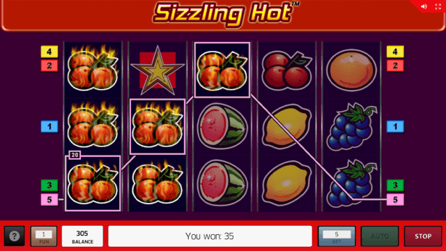 Игровой слот Sizzling Hot