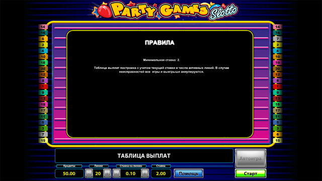 Онлайн автомат Party Games Slotto