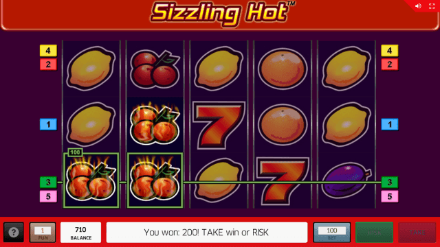 Игровой аппарат Sizzling Hot