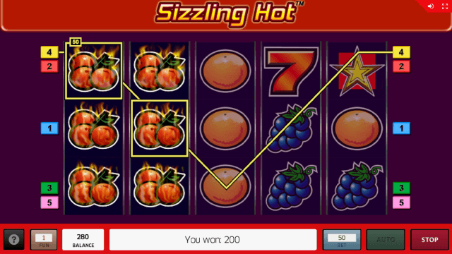 Игровой аппарат Sizzling Hot