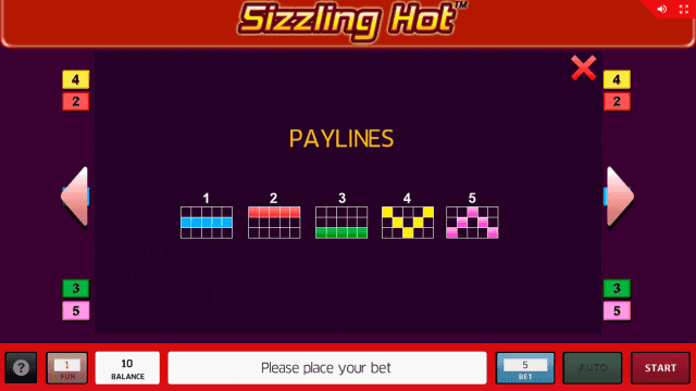 Игровой аппарат Sizzling Hot