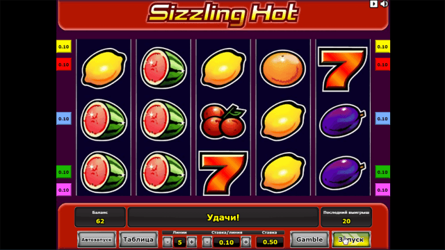 Игровой слот Sizzling Hot