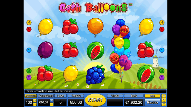 Онлайн аппарат Cash Balloons