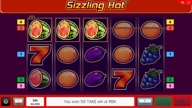 Игровой слот Sizzling Hot