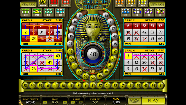 Игровой аппарат Pharaoh Bingo